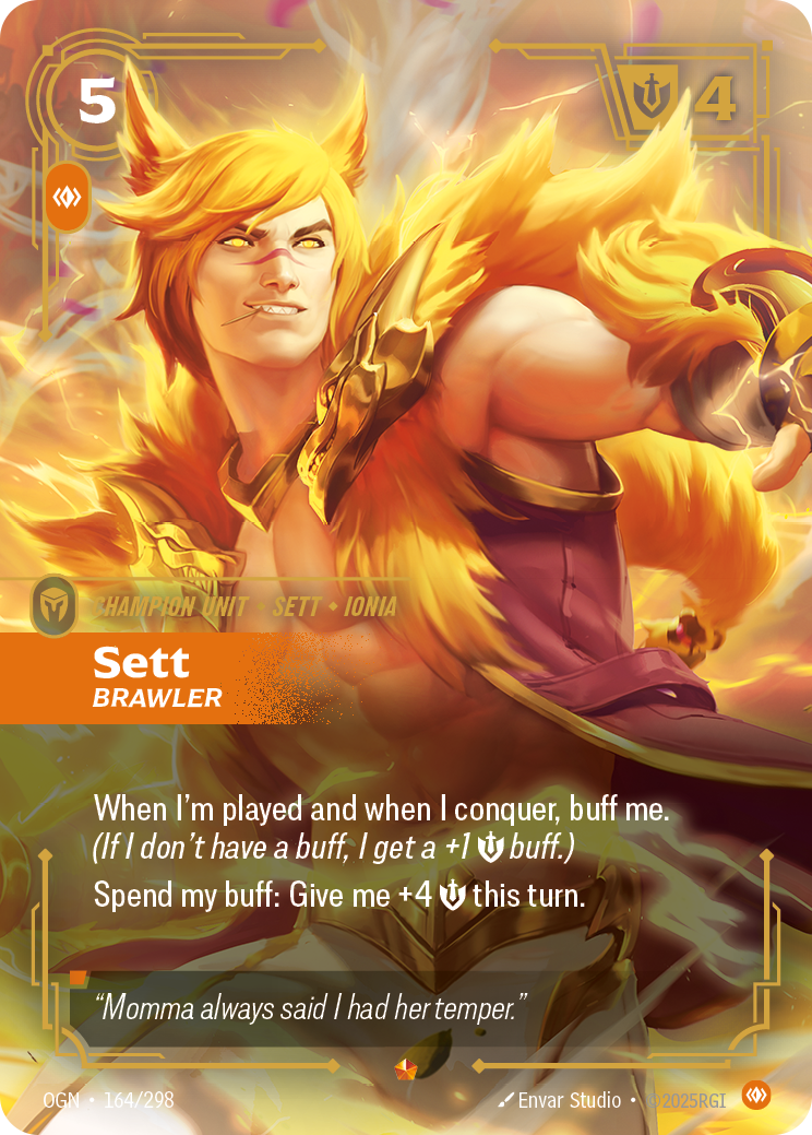 Sett, Brawler OGN-164 Riftbound card