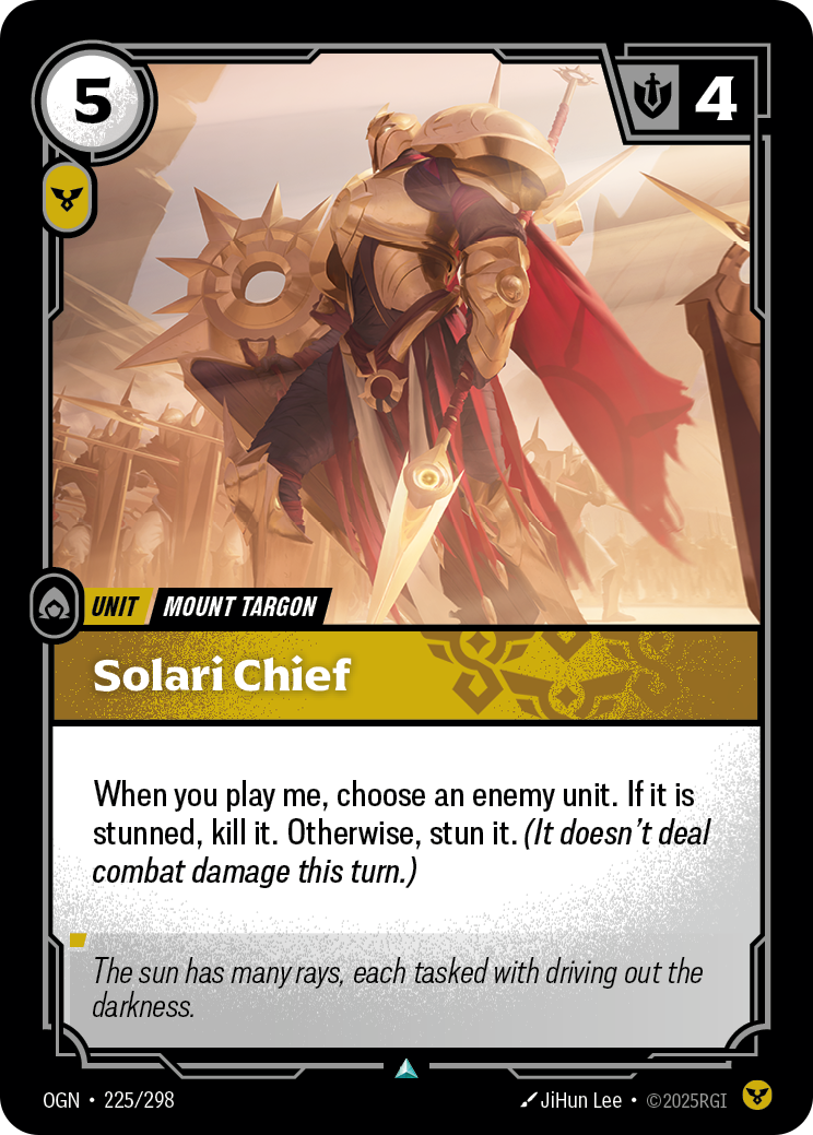 Solari Chief OGN-225 Riftbound card