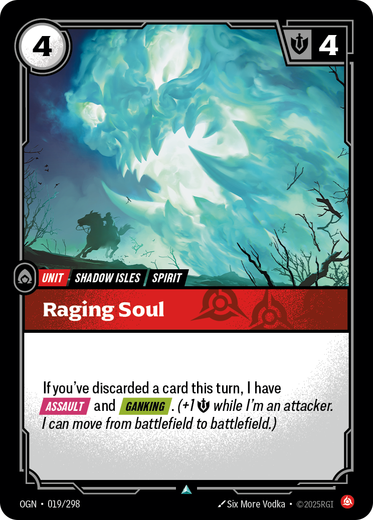 Raging Soul OGN-019 Riftbound card