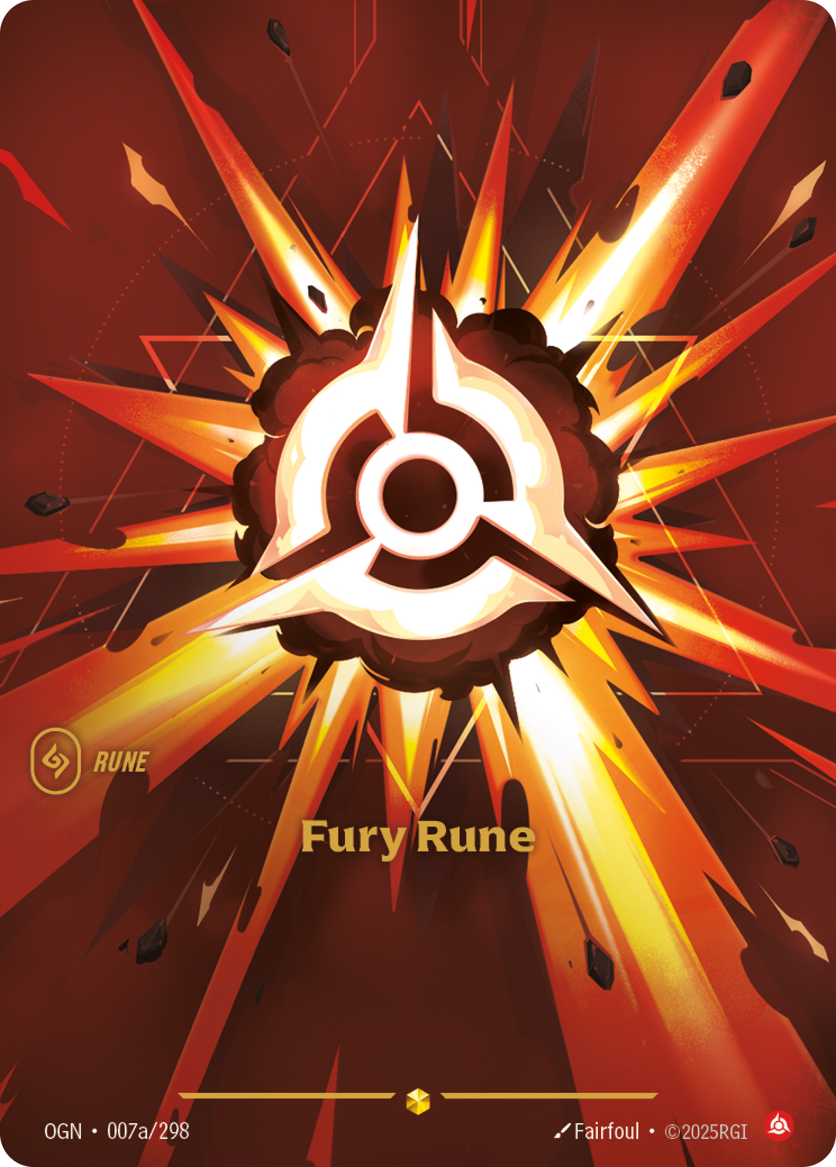 Fury Rune OGN-007a Riftbound card