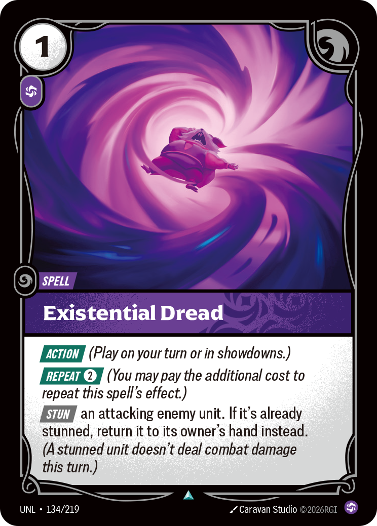 Existential Dread UNL-134 Riftbound card