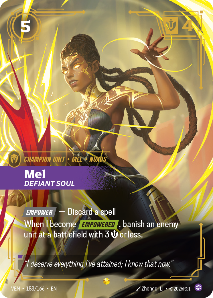 Mel, Defiant Soul VEN-188 Riftbound card