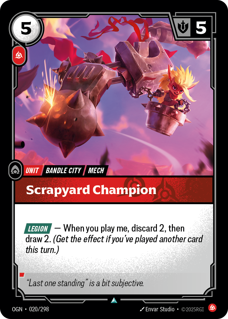 Scrapyard Champion OGN-020 Riftbound card