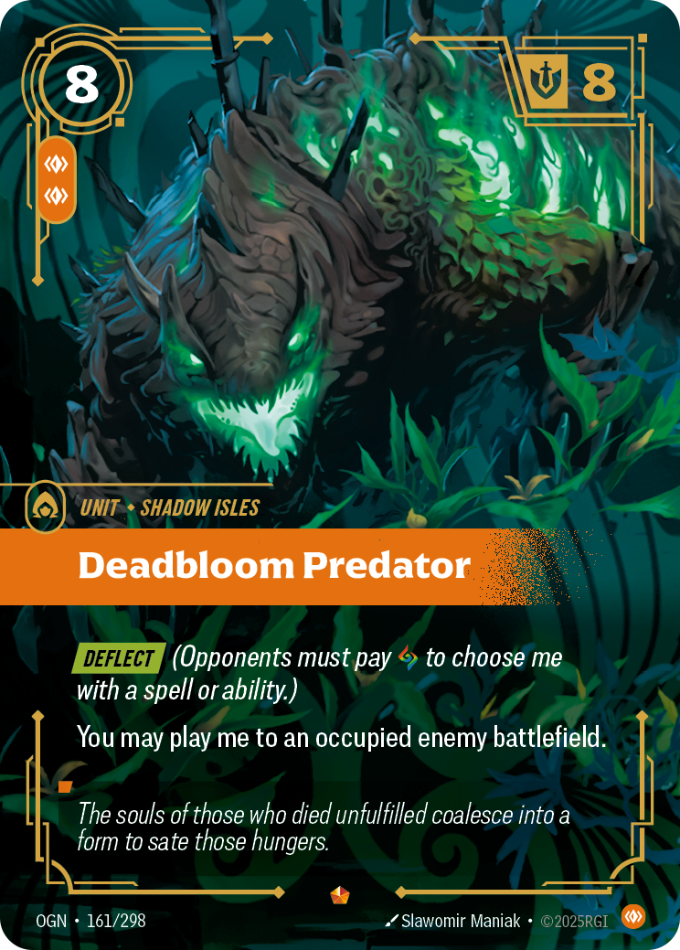 Deadbloom Predator OGN-161 Riftbound card