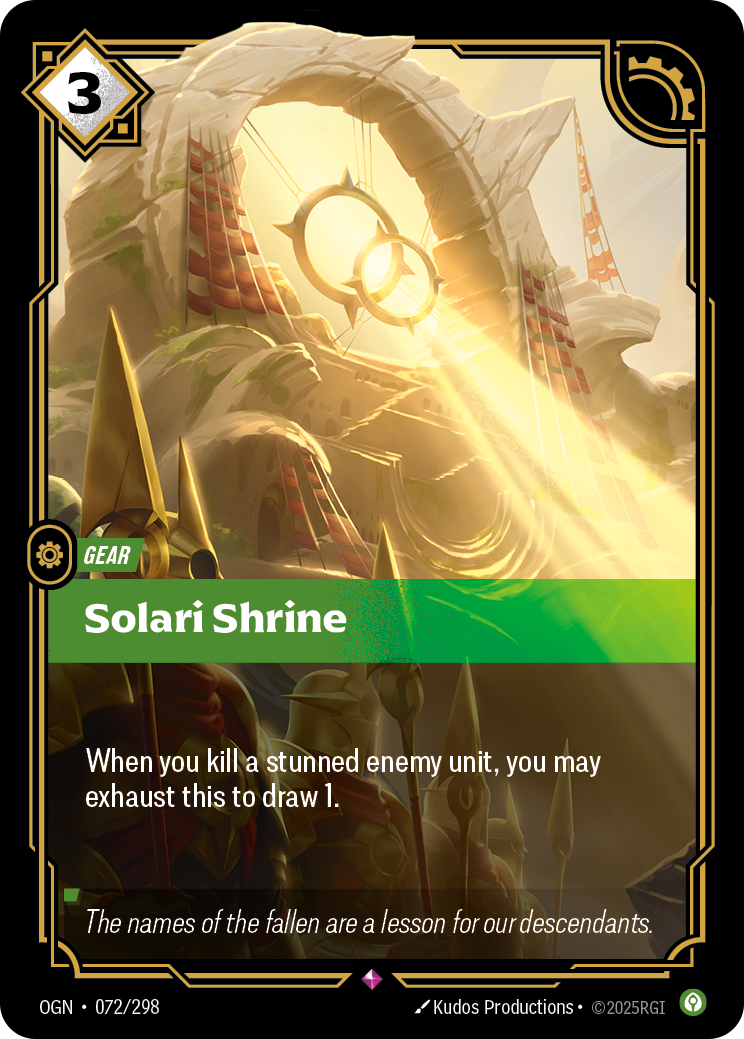 Solari Shrine OGN-072 Riftbound card