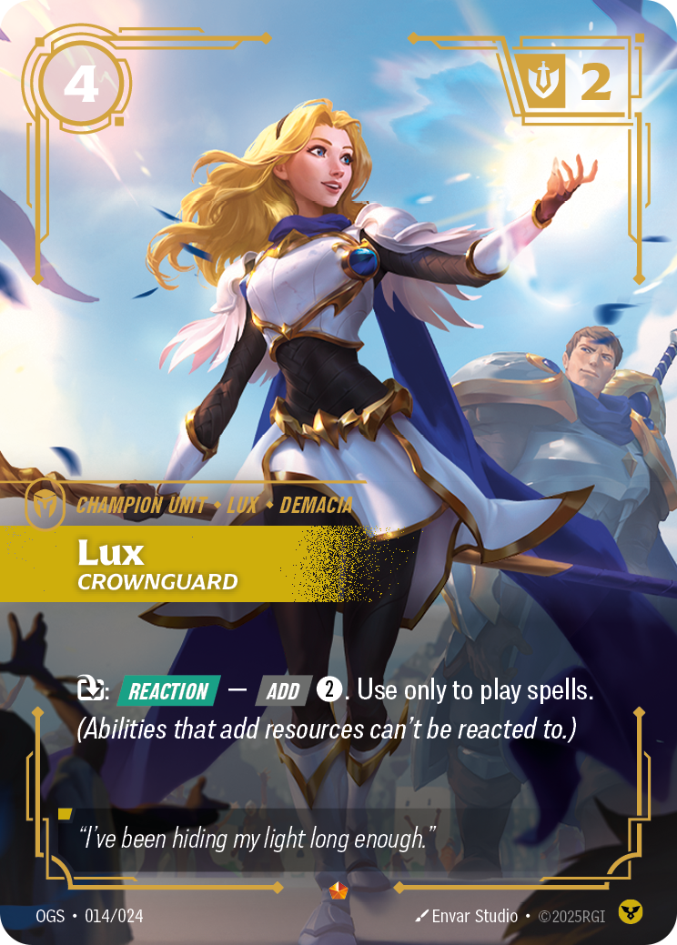 Lux, Crownguard OGS-014 Riftbound card