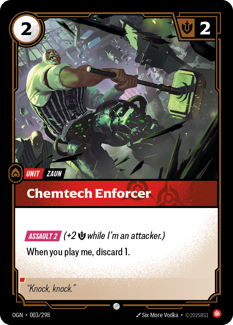 Chemtech Enforcer OGN-003 Riftbound card