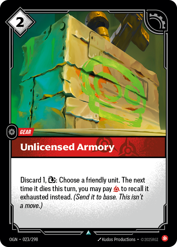 Unlicensed Armory OGN-023 Riftbound card