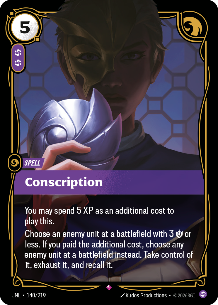 Conscription UNL-140 Riftbound card