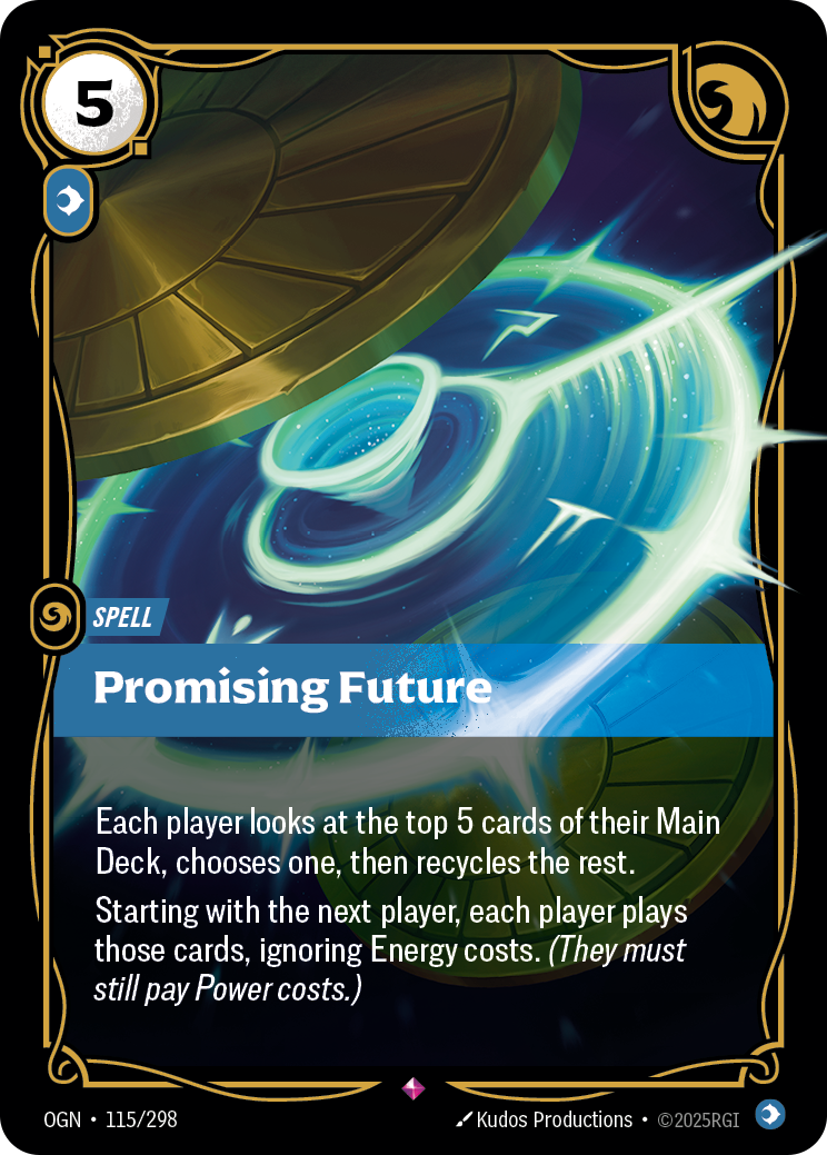 Promising Future OGN-115 Riftbound card