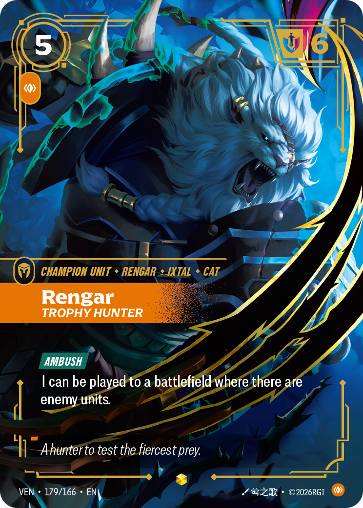 Rengar, Trophy Hunter VEN-179 Riftbound card