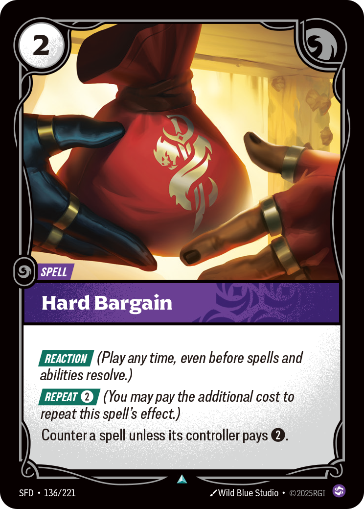 Hard Bargain SFD-136 Riftbound card