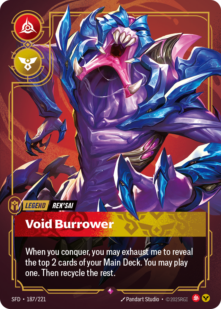 Void Burrower SFD-187 Riftbound card