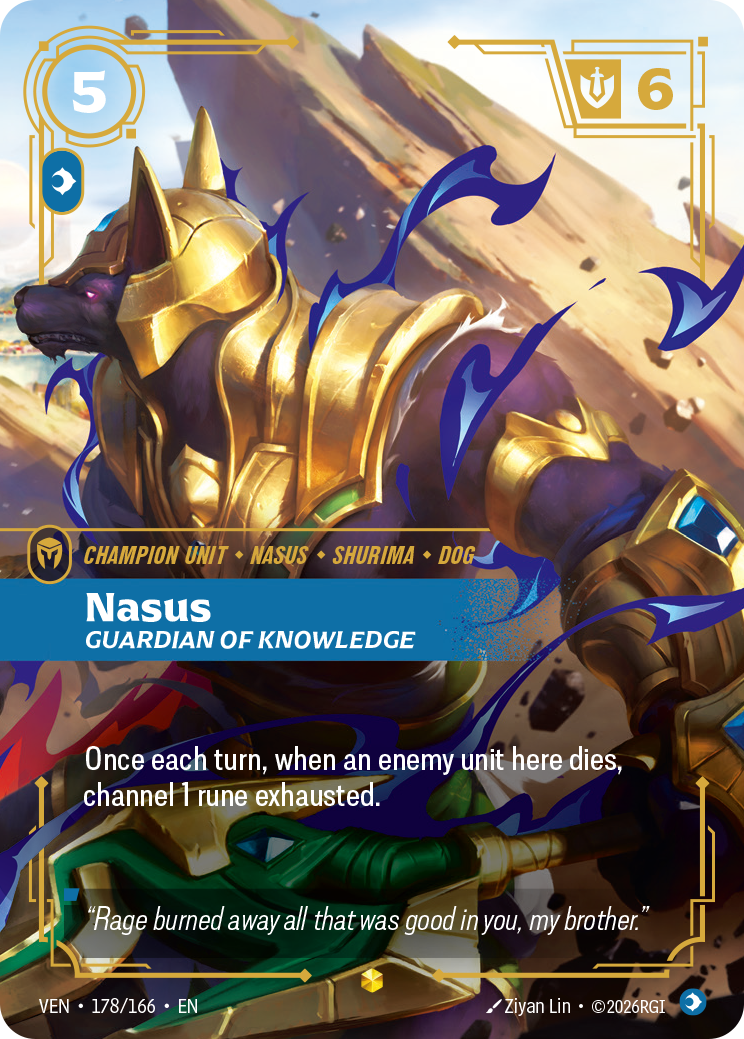 Nasus, Guardian of Knowledge VEN-178 Riftbound card