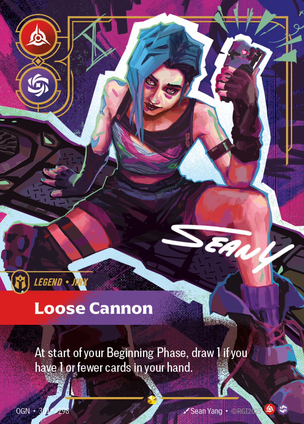 Loose Cannon OGN-301 Riftbound card