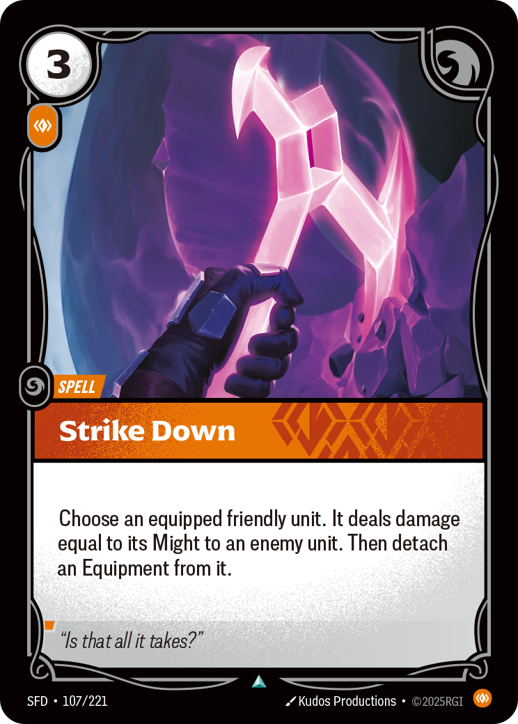 Strike Down SFD-107 Riftbound card