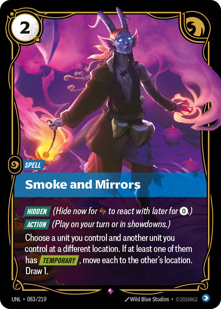 Smoke and Mirrors UNL-083 Riftbound card