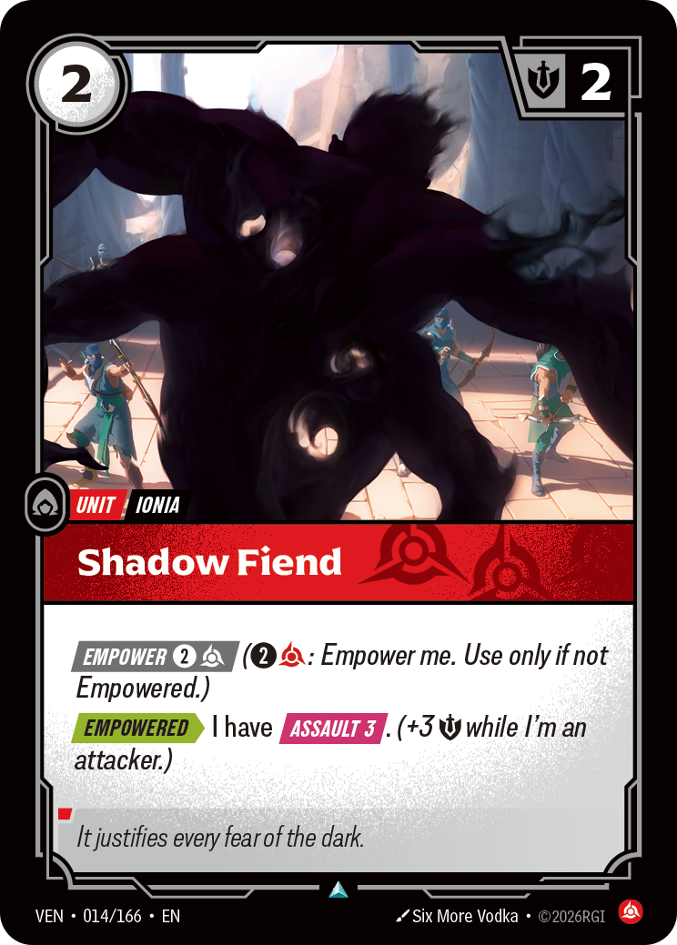 Shadow Fiend VEN-014 Riftbound card