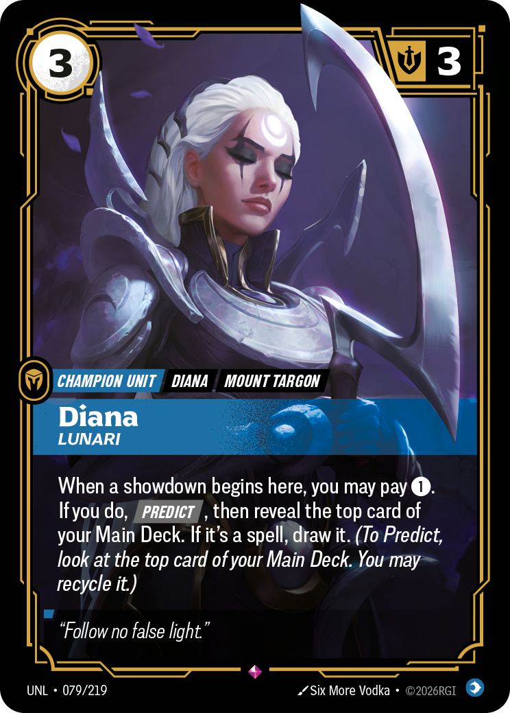 Diana, Lunari UNL-079 Riftbound card