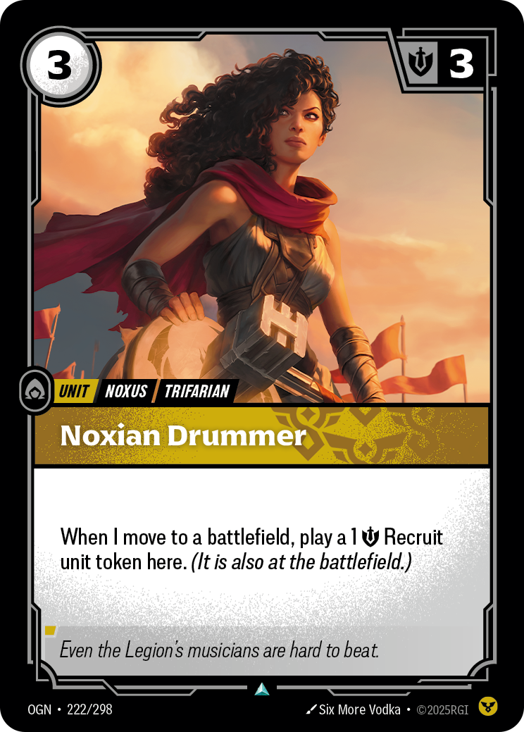 Noxian Drummer OGN-222 Riftbound card