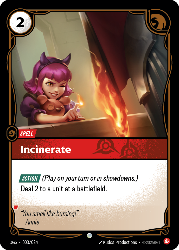 Incinerate OGS-003 Riftbound card