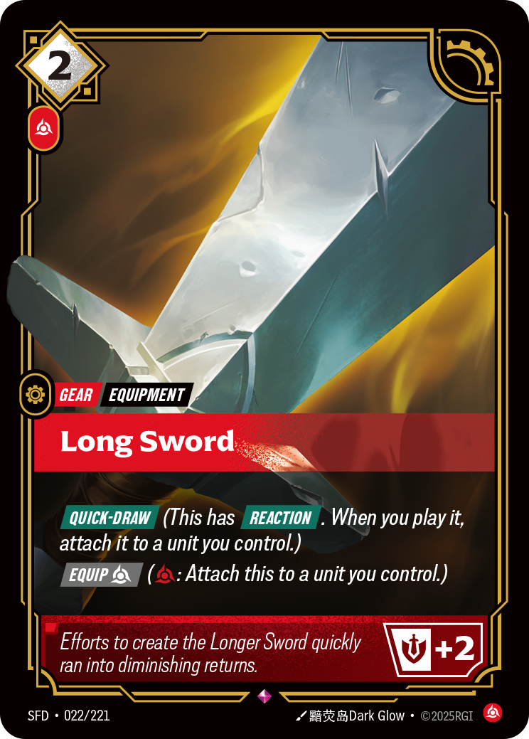 Long Sword SFD-022 Riftbound card