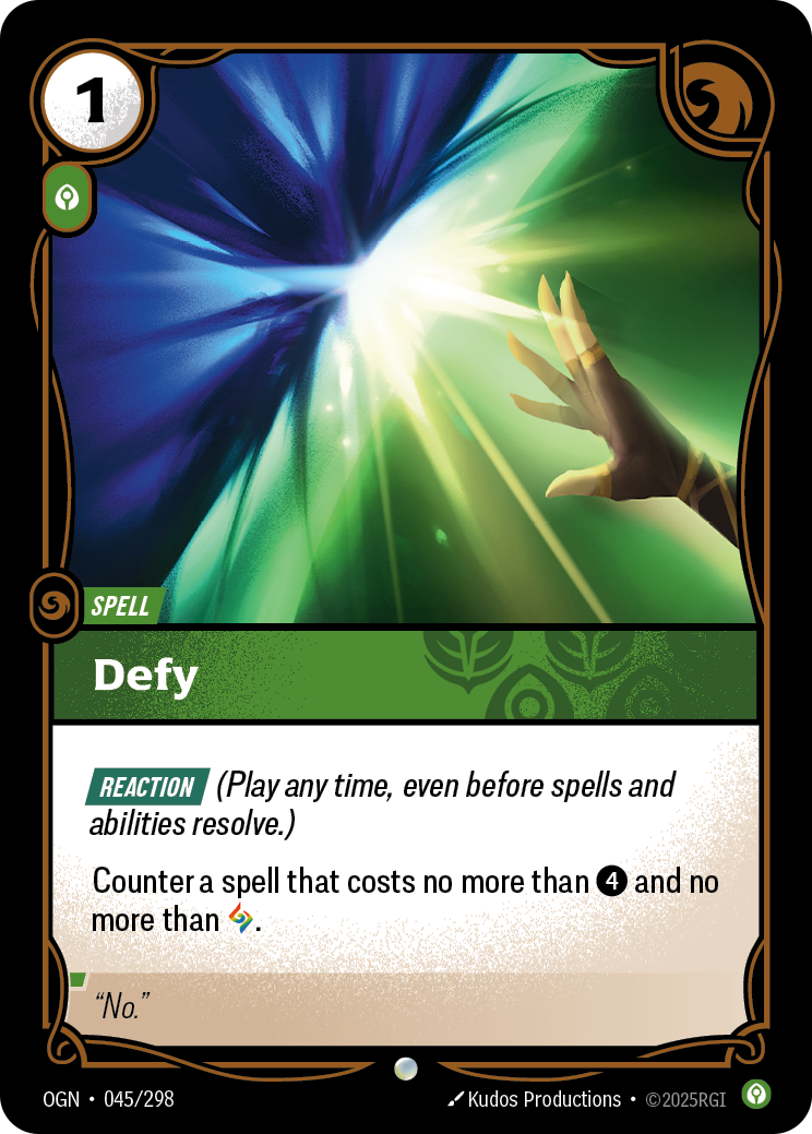 Defy OGN-045 Riftbound card