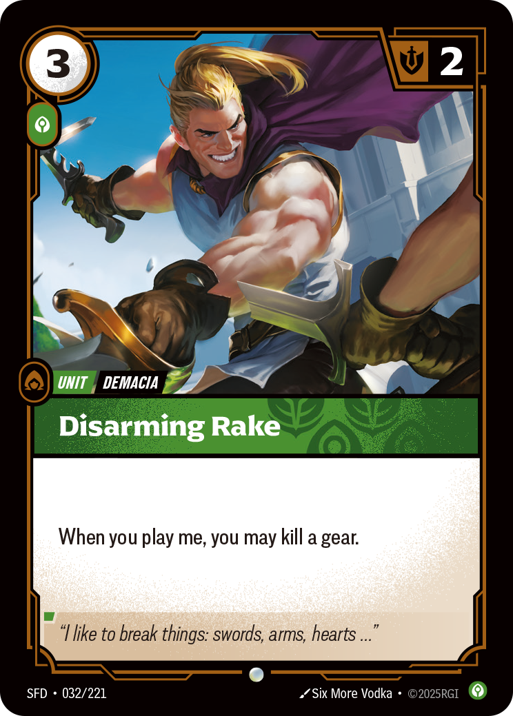 Disarming Rake SFD-032 Riftbound card