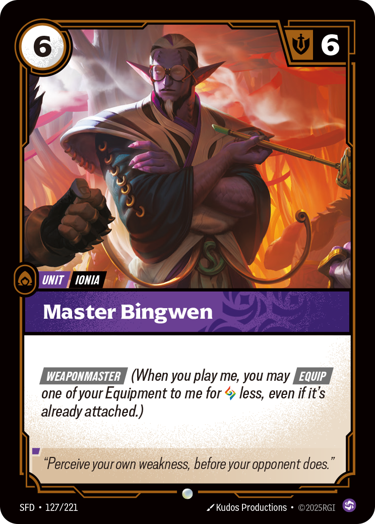 Master Bingwen SFD-127 Riftbound card
