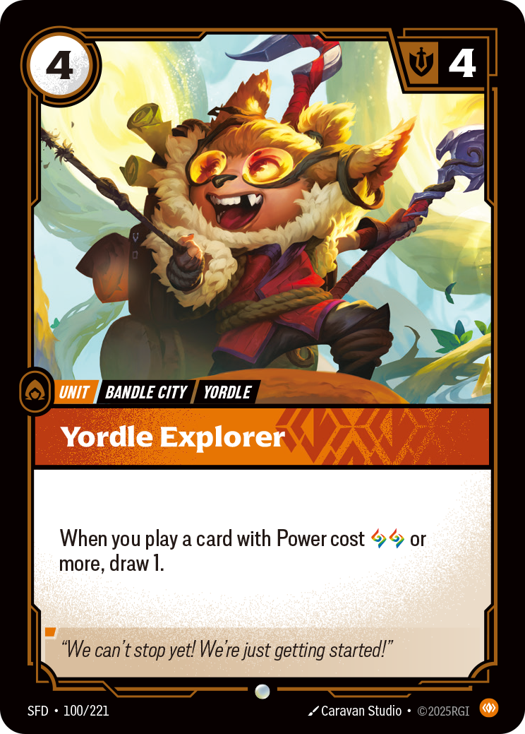Yordle Explorer SFD-100 Riftbound card