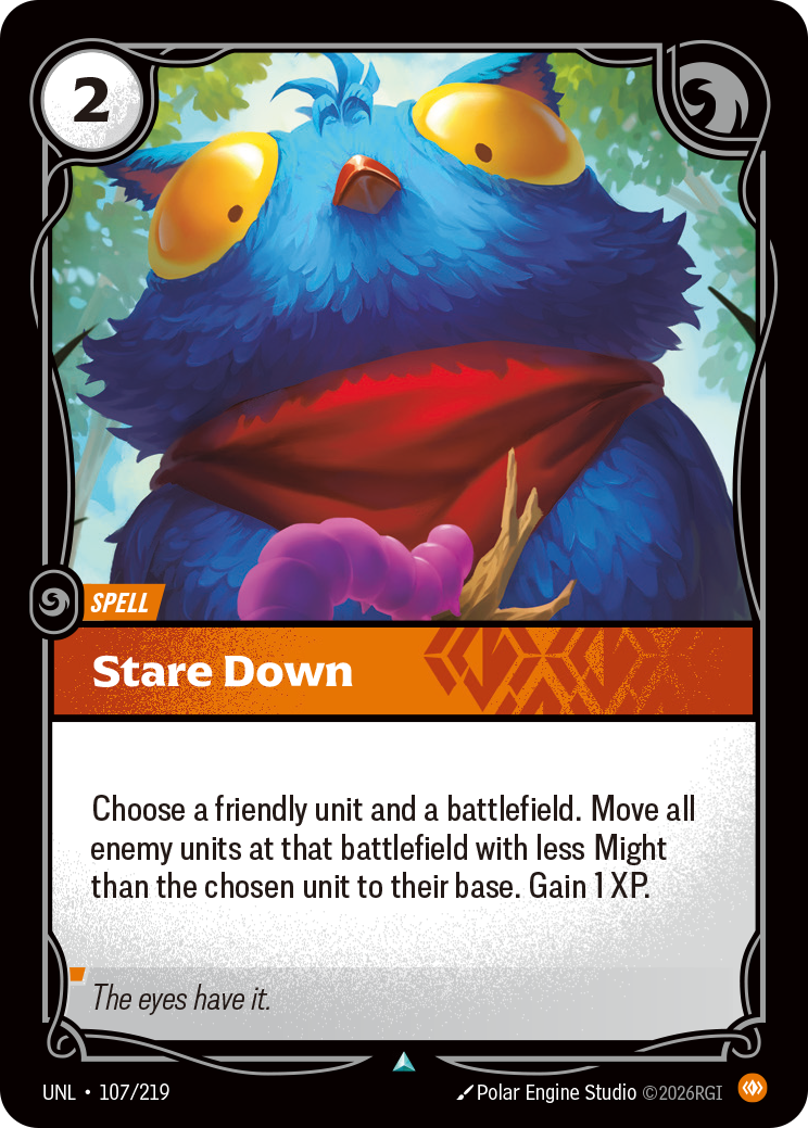 Stare Down UNL-107 Riftbound card