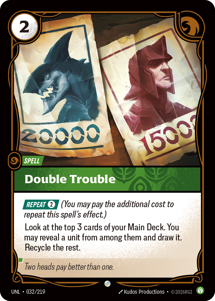 Double Trouble UNL-032 Riftbound card
