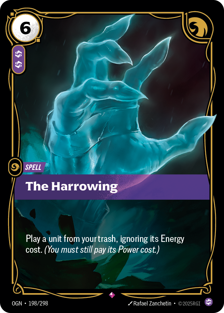 The Harrowing OGN-198 Riftbound card