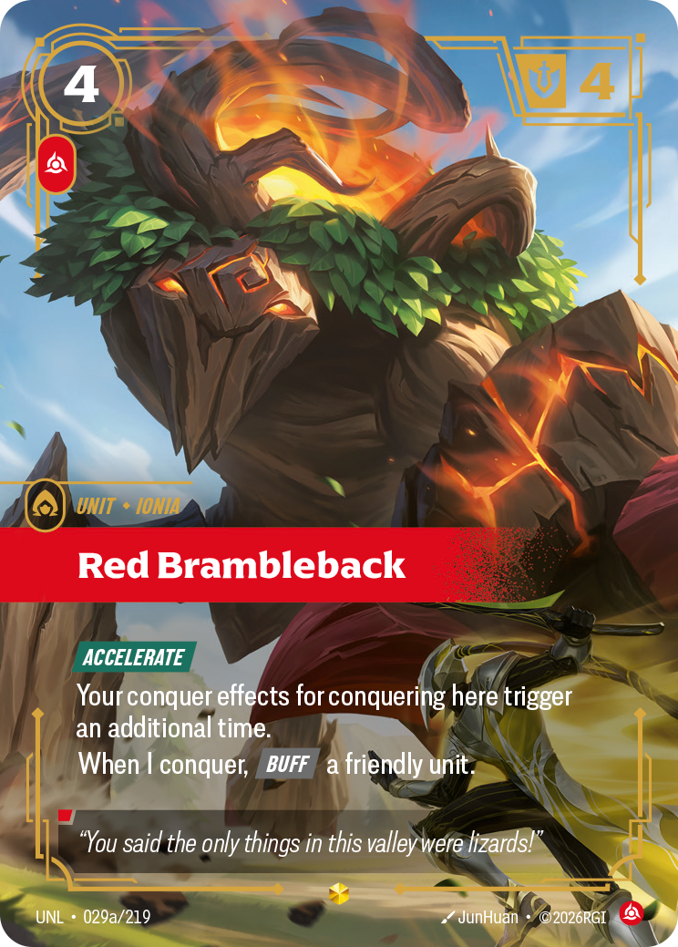 Red Brambleback UNL-029a Riftbound card