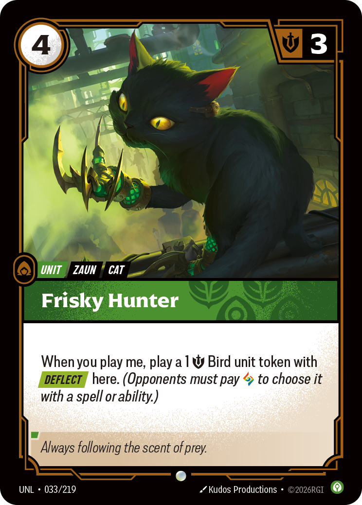 Frisky Hunter UNL-033 Riftbound card