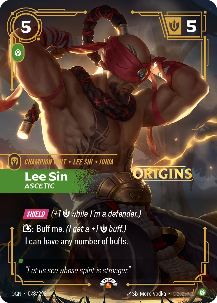 Lee Sin, Ascetic OGN-078 Riftbound card