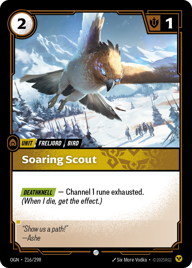 Soaring Scout OGN-216 Riftbound card