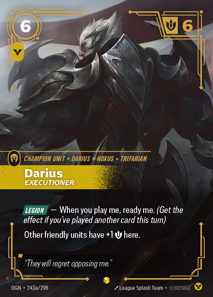 Darius, Executioner OGN-243a Riftbound card