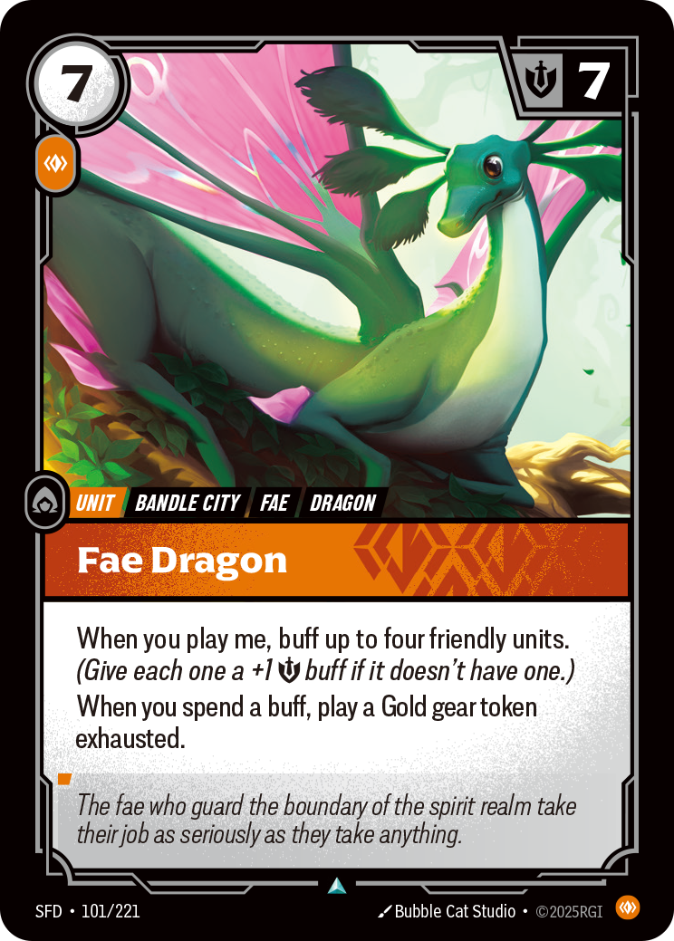 Fae Dragon SFD-101 Riftbound card