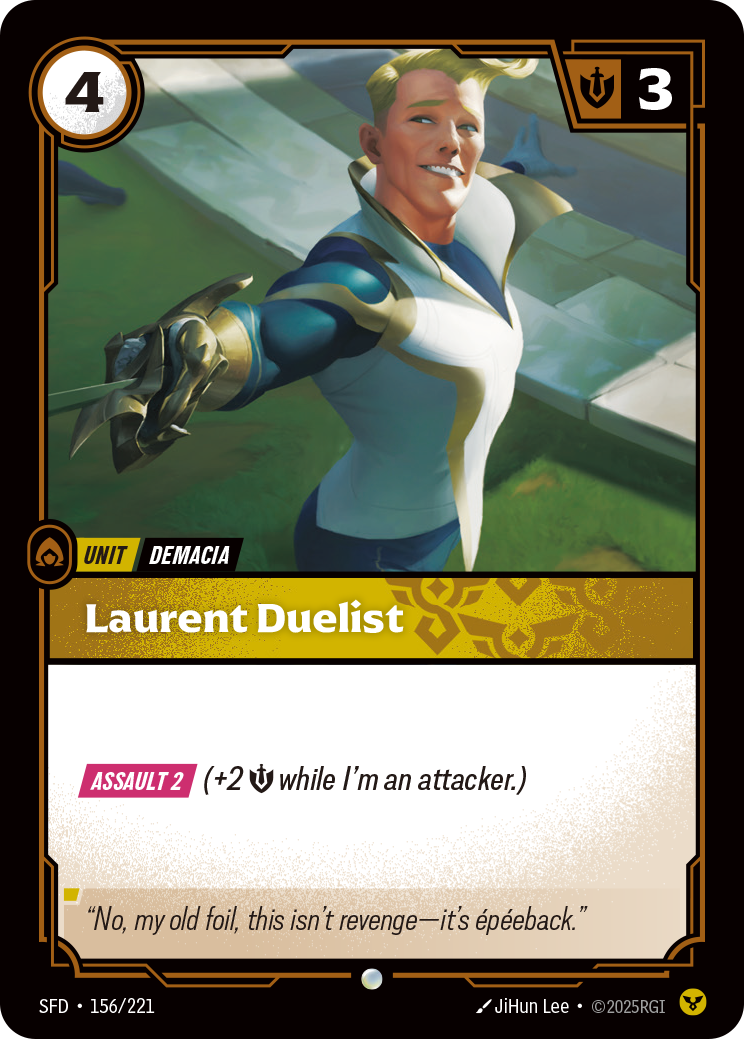 Laurent Duelist SFD-156 Riftbound card