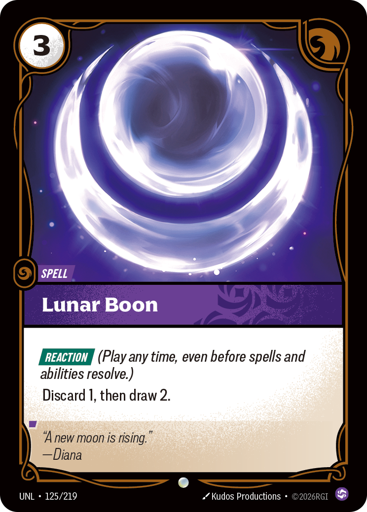 Lunar Boon UNL-125 Riftbound card