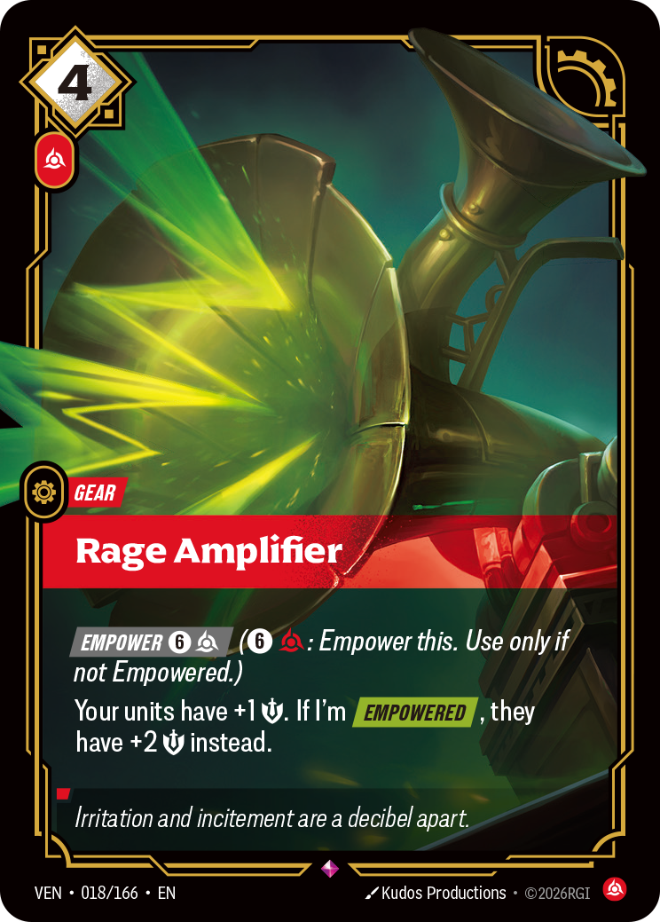 Rage Amplifier VEN-018 Riftbound card
