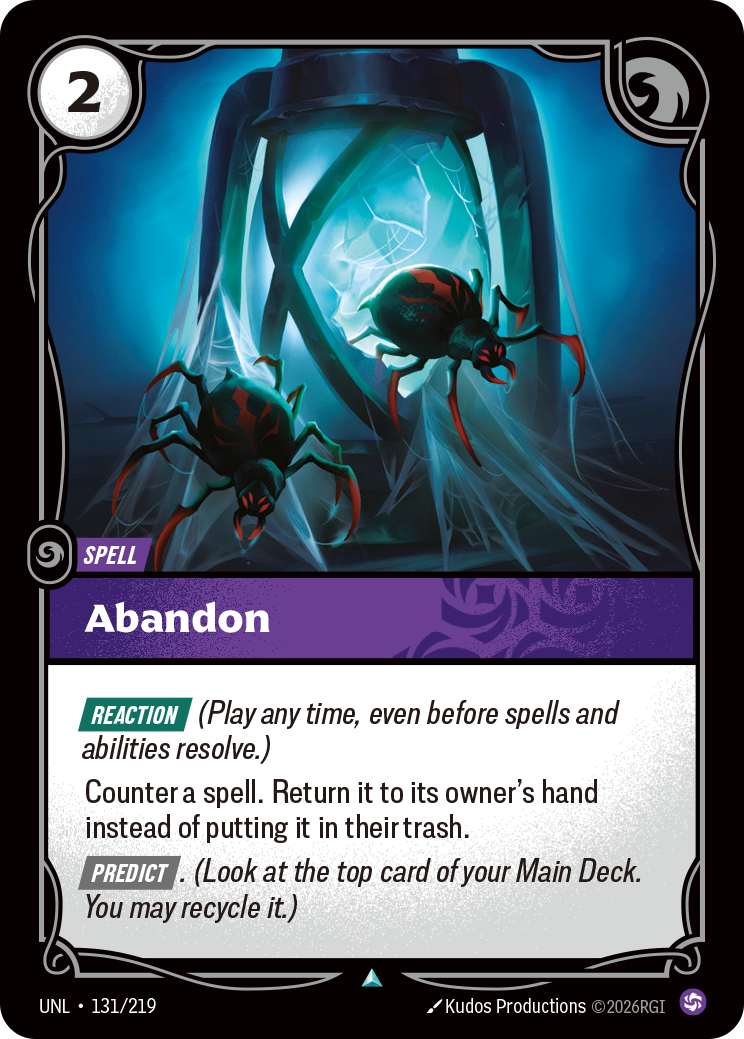 Abandon UNL-131 Riftbound card