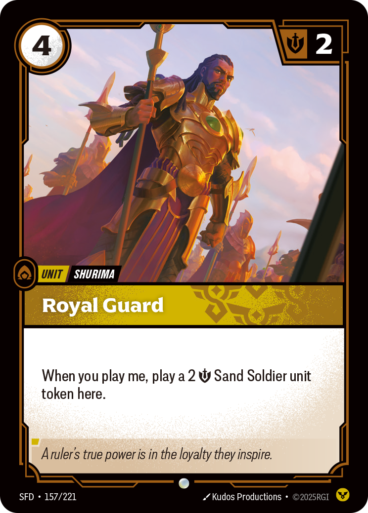 Royal Guard SFD-157 Riftbound card
