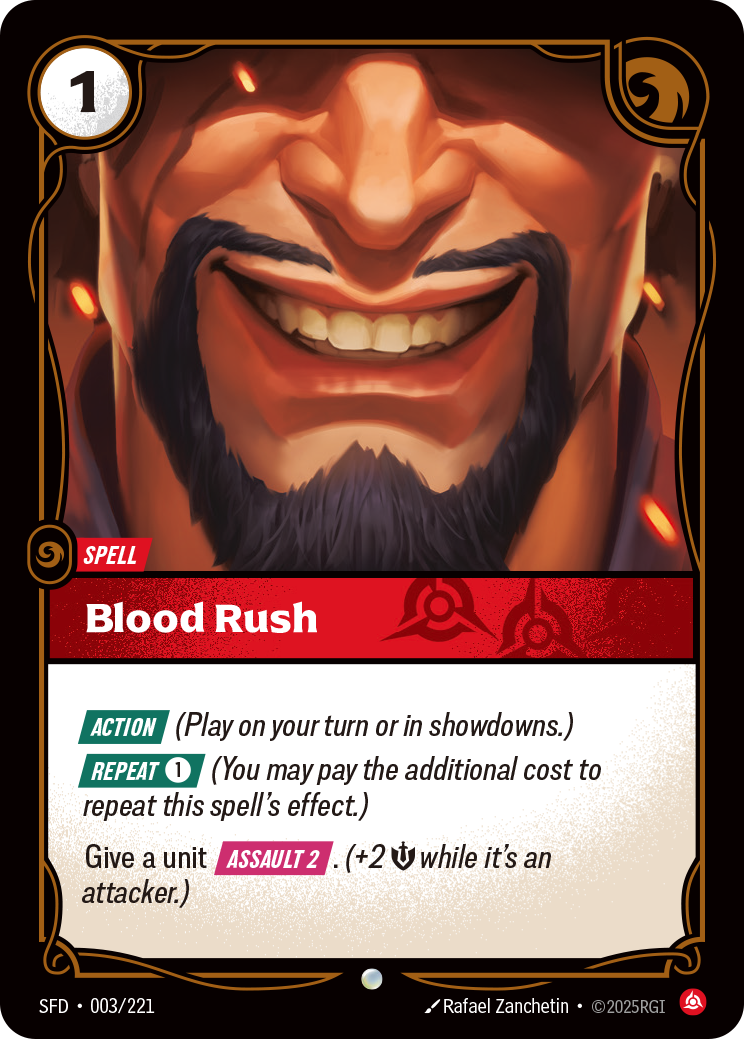 Blood Rush SFD-003 Riftbound card