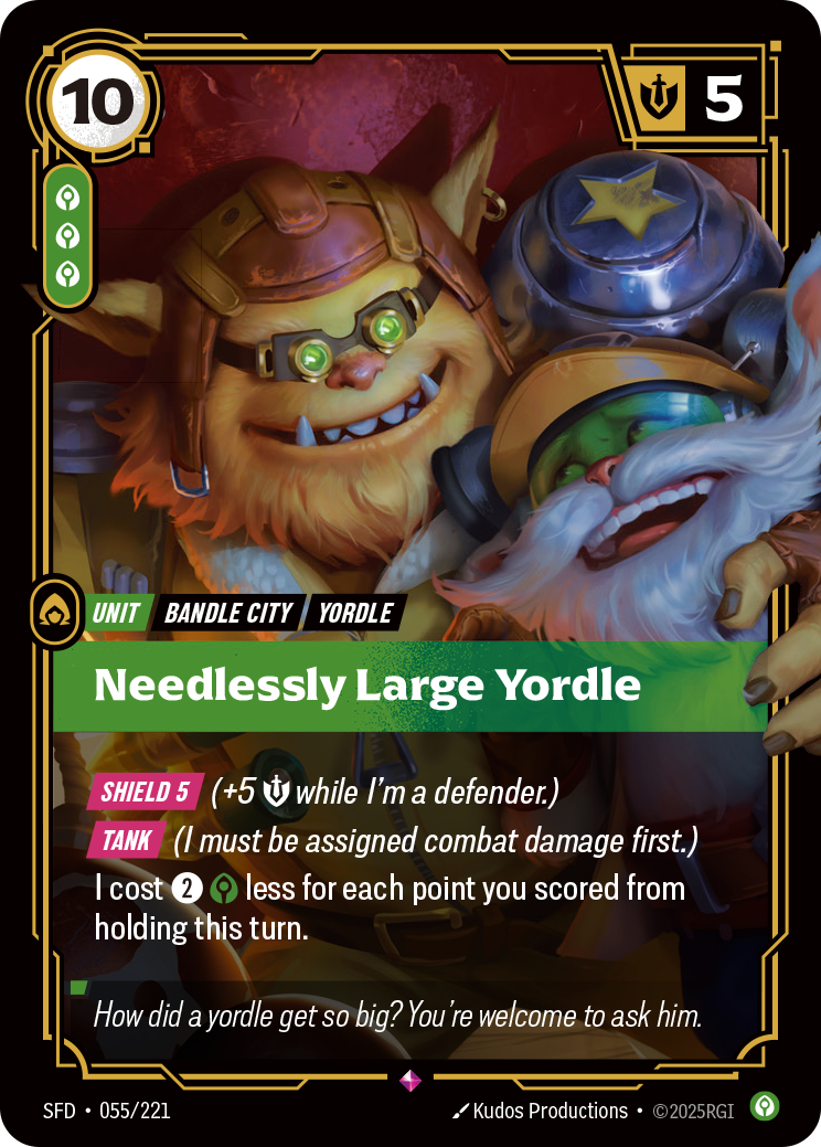 Needlessly Large Yordle SFD-055 Riftbound card