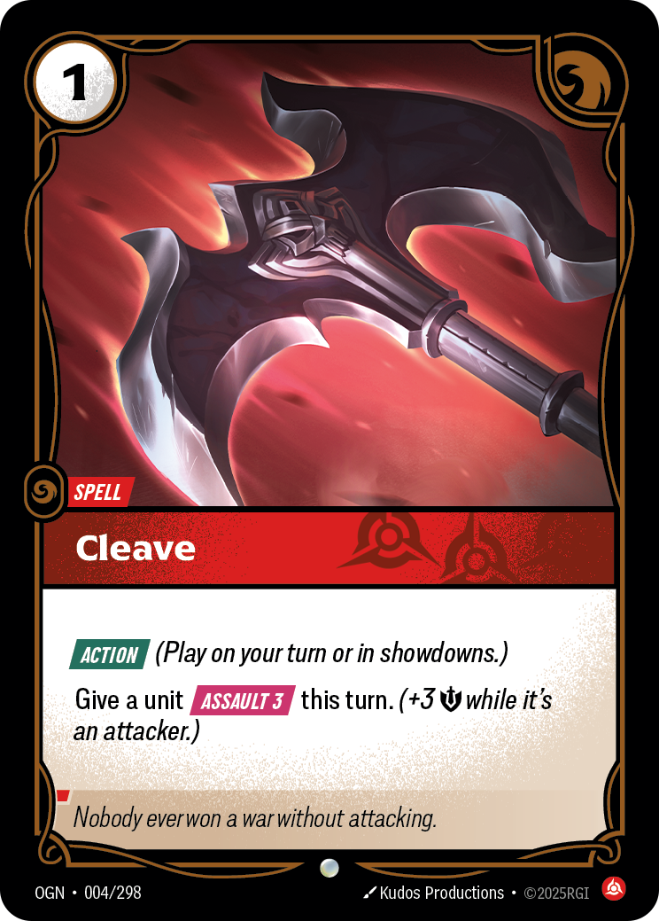 Cleave OGN-004 Riftbound card