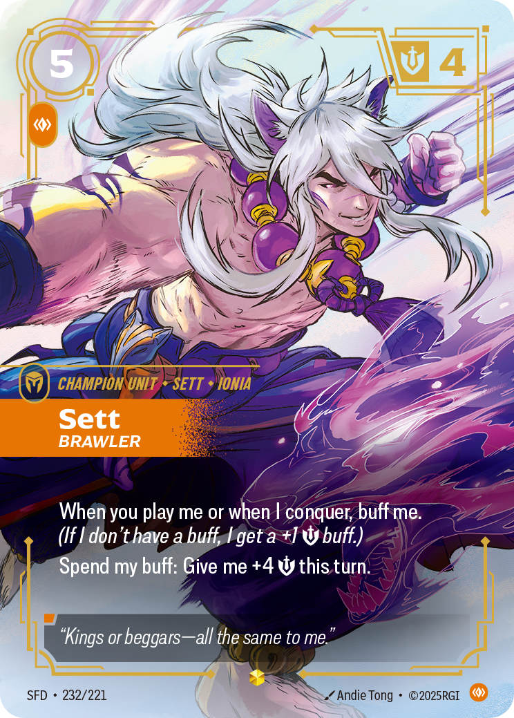 Sett, Brawler SFD-232 Riftbound card