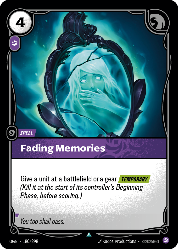 Fading Memories OGN-180 Riftbound card