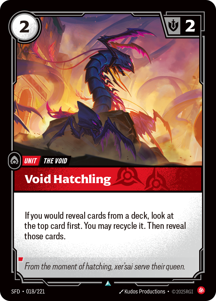 Void Hatchling SFD-018 Riftbound card
